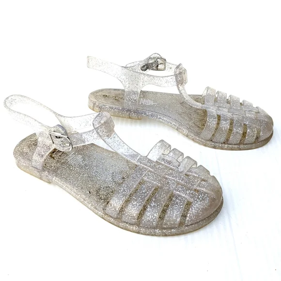 Old Navy Shoes Old Navy Girls Clear Glitter Fishermen Jelly